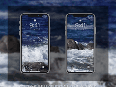 [배경화면] 용맹한 파도는 바위에 끊임없이 부서지고 SET