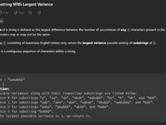[2023.07.09] 2272. Substring With Largest Variance