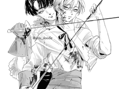 흑백 러프 커미션