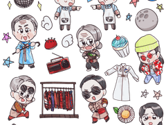 렛미플라이 스티커 도안