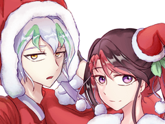 유희왕 arc-v 크리스마스 합작 그림