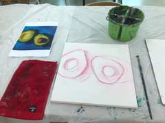 아크릴화 그리기- 식물 열매