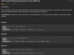 [2023.07.14] 1218. Longest Arithmetic Subsequence of Given Difference