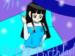 한다혜 생일 일러스트