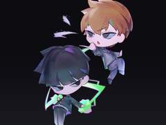 [모브사이코100] 모브+레이겐 SD키링 도안