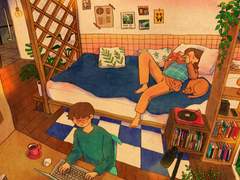 평온한 주말 오후