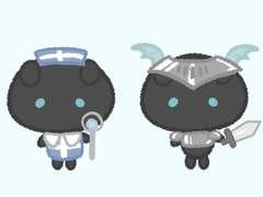 까만 강아지 옷입히기 도안 png