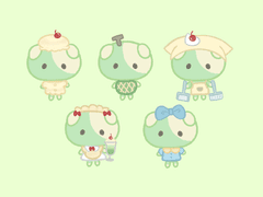 메론소다 강아지 옷입히기 도안 png