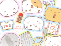 퐁 퐁 딩굴거리기 스티커 ㅣ 굿노트용