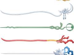 [클립스튜디오] 동양풍 비녀브러쉬 5종 세트