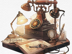 이 빈티지 전화기 정말 예쁘죠?