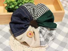 핸드메이드 패치워크 스크런치