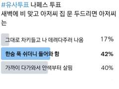 [배우 고르기] 비 맞고 아저씨 집 문 두드리면 아저씨는