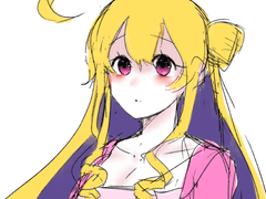 장미 사이에 피어난 보라색 밤하늘은.