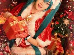 【Cosplay】 하츠네 미쿠 - 프로젝트 디바 크리스마스 모듈