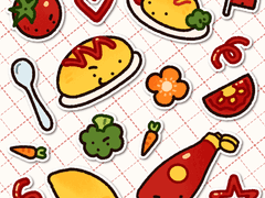 [굿노트] 오동통오므라이스 친구들 스티커🍅