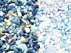 바다의 조약돌과 자갈 2종 브러쉬와 PNG