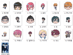 블루록 포토카드, 띠부실 도안 배포