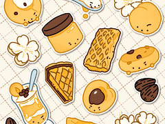 [굿노트] 달달고소 살구아몬드 친구들 스티커🍑🥜