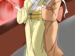 회색빛 늑대에게 떨어진 분홍빛의 눈꽃.