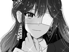 흑백 여캐 두상 커미션