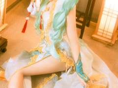 【Cosplay】 하츠네 미쿠 - 공작 치파오