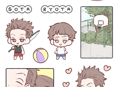 준섭 태섭 스티커 도안 유료 배포