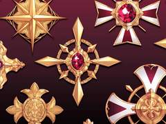 제복 장신구 브러쉬 7종 (금색/은색)