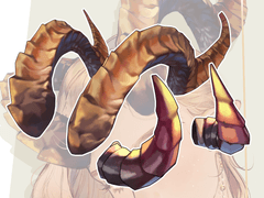 인외, 악마의 뿔 3D 모델링