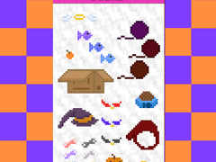 잔뜩 놀란 픽셀 고양이 소품 스티커