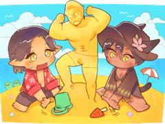 모래성을 쌓자 커미션 샘플