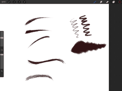 프로크리에이트 브러쉬 공유 (눈썹브러쉬) Procreate