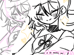 선화와 러프를 한 레이어에 그려버렸을 때