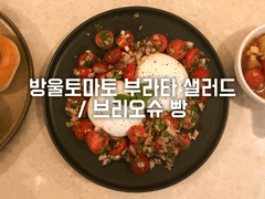 방울토마토 부라타 샐러드 / 브리오슈 빵