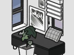 [기한무료배포]📺나만의 방(모노톤) 스티커