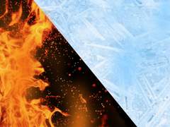 불이 얼음에 의해 녹여지는 날