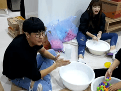 2017.10.27 할로윈파티 준비 대용량 슬라임 만들기 방송