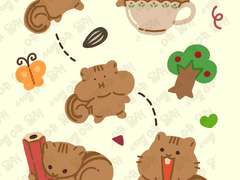 서열0위다람쥐 굿노트 스티커