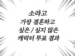 소라고 가장 결혼하고 싶은/싶지 않은 캐릭터 투표 결과