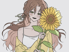 푸른 계절이 피워낸 노란 꽃을 들고