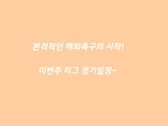 해외축구 리그 경기일정!