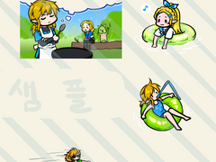 젤다의 전설 투명 포토카드 도안 4장