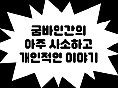 굼바인간의 아주 사소하고 개인적인 이야기