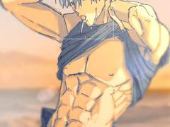 하민이 바닷가에서 사진 찍힘