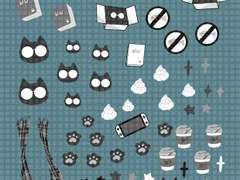 원냥스티커 도안 유료배포