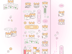 [ goodnote sticker ] 아플땐 병원 스티커 (3 type)