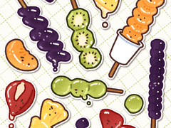 [굿노트] 바삭달콤 탕후루 친구들 스티커🍓