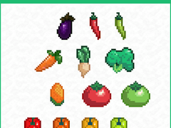 픽셀 야채 스티커_ver.1
