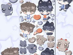 🎀2인 씰스티커 커미션🎀