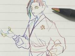 무지개색연필낙서